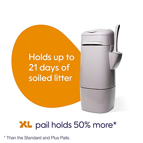 Litter Genie XL+ Pail | Cat Litter Waste Disposal System for Odor Control | Includes 1 Jumbo Refill Bag
