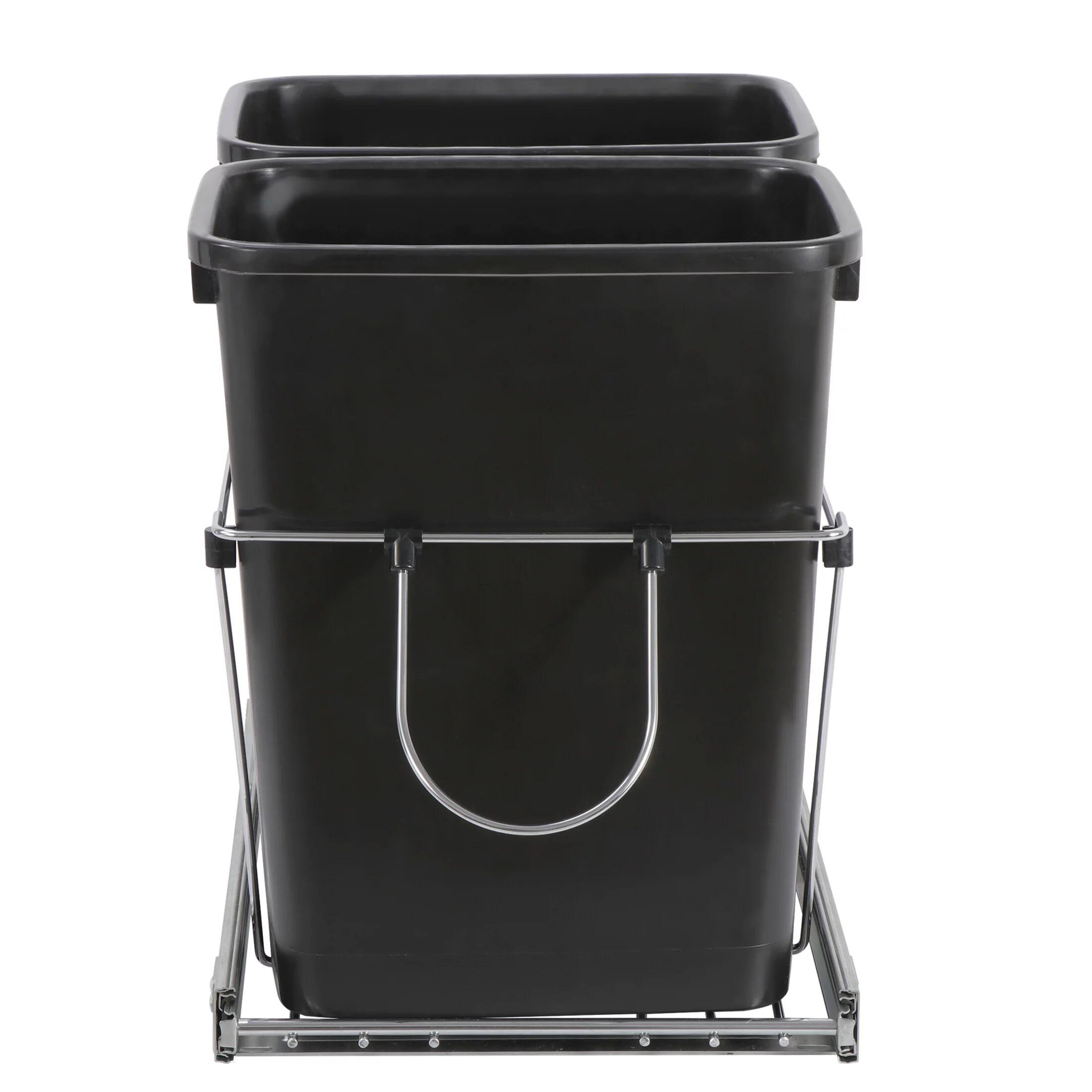 HomGarden Dual 35Qt Pullout Trash Garbage Can, 8.7Gal Capacity Under Kitchen Cabinet