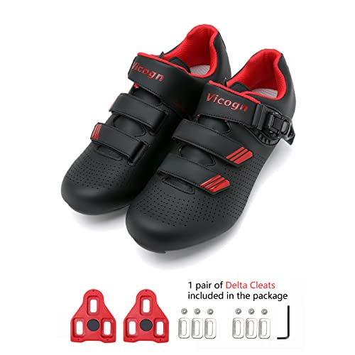 Indoor Cycling Shoes for Men Women Compatible with Peloton Bike Pre-Installed with Look Delta Cleats Outdoor Road Biking
