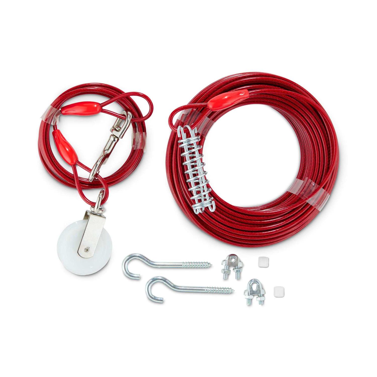 EveryYay Stretch Your Legs Canine Zipline 100' XL Dog Tie-Out Cable with Trolley | Petco - Pet Supplies online store