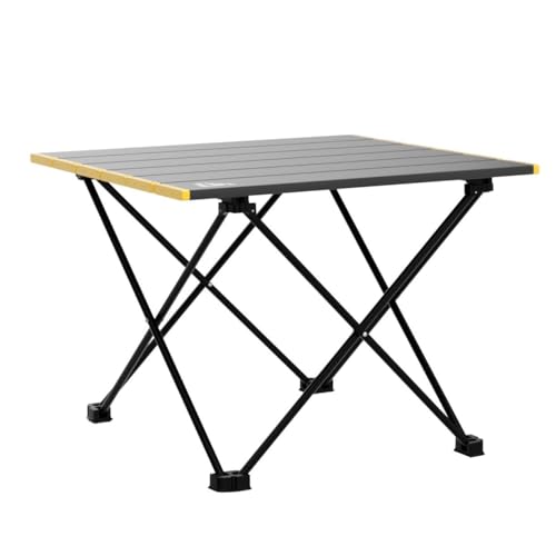iClimb Ultralight Compact Camping Folding Table with Carry Bag (Blue - S)
