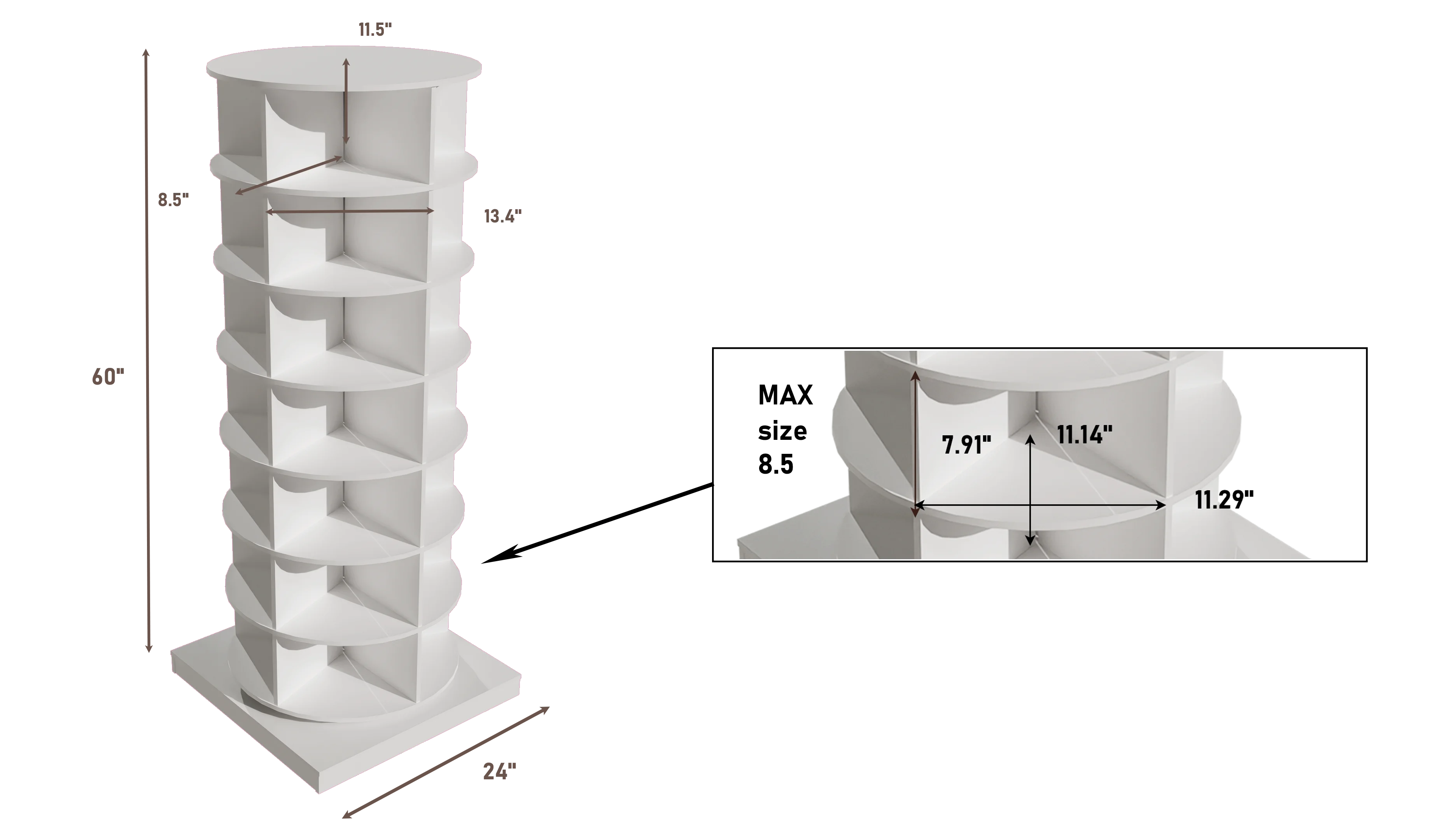 Holaki 360° Rotating Shoe Rack 7-Tiers Organizer Spinning Shoe Rack, Rotating shoe Organizer tower Holds Up to 28 Pairs of Shoes, Shoe Storage Shelf for Entryway Living Room Hallway Shoe Cabinet