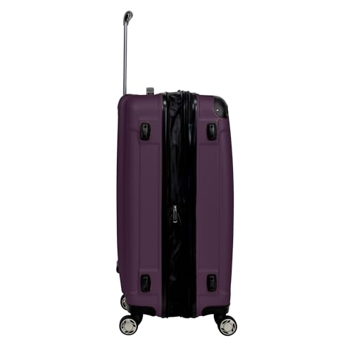 Kenneth Cole REACTION Renegade Luggage Expandable 8-Wheel Spinner Lightweight Hardside Suitcase, Navy Blue, 20-Inch Carry On