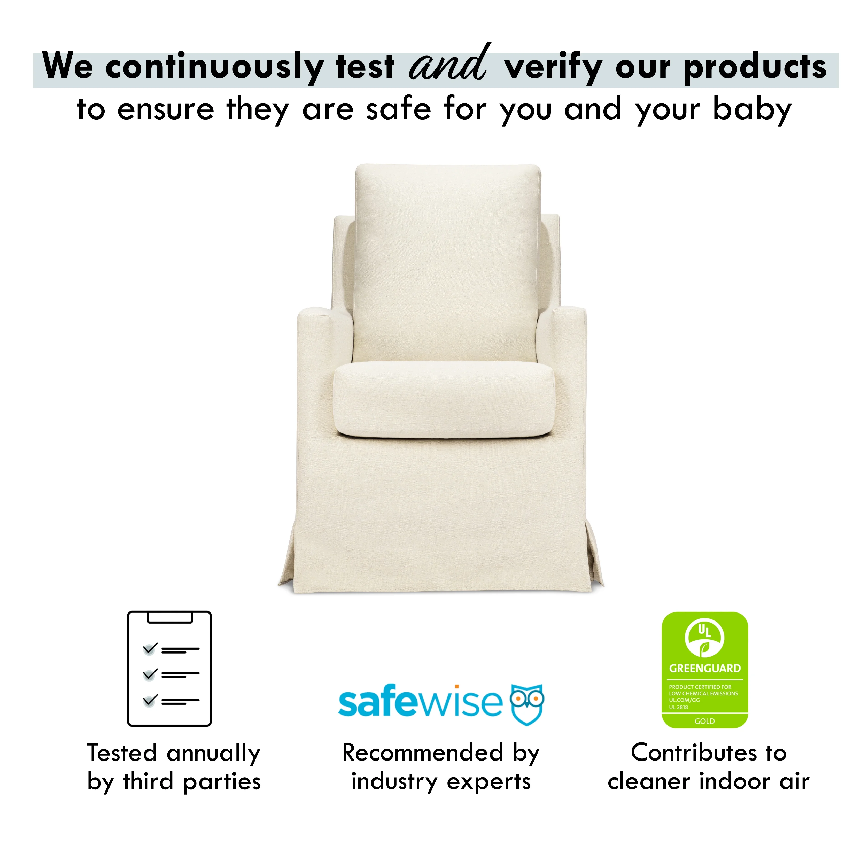 Winnie Slipcover Swivel Glider