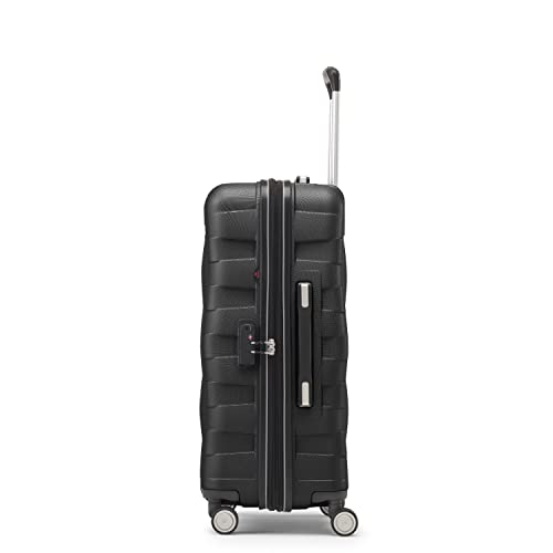 Samsonite Winfield 2 Hardside Expandable Luggage with Spinner Wheels, Brushed Anthracite, Checked-Large 28-Inch