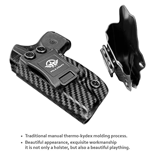 Ruger LCP 380 Holster IWB Kydex Holster Custom Fit: Ruger LCP 380 Auto Pistol - Inside Waistband Concealed Carry - Adj. Cant Retention - Cover Mag-Button - No Wear - No Jitter (Incompatible with attachments such as light/laser)