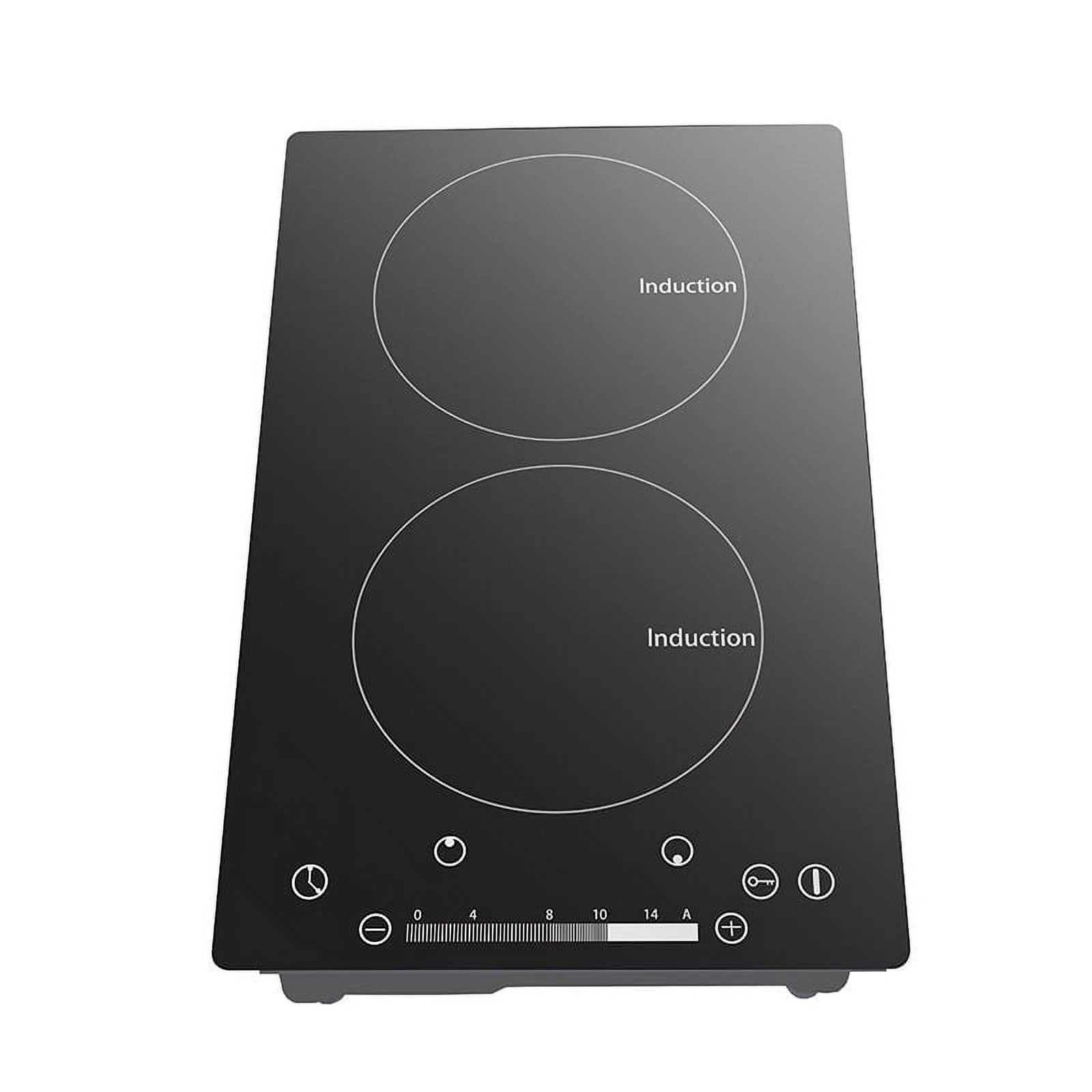 SKYSHALO 12'' Built-in Induction Electric Stove Top ,2 Burners Multifunctional Burner Electric Cooktop,9 Heating Level & Sensor Touch Control, Easy to Clean Ceramic Glass Surface