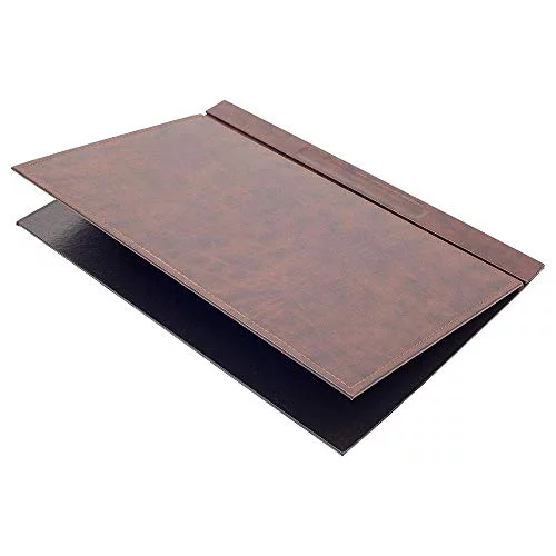 Leather Desk Set, 10 Pieces, Single Document Tray, Desk Organizer (Brown)