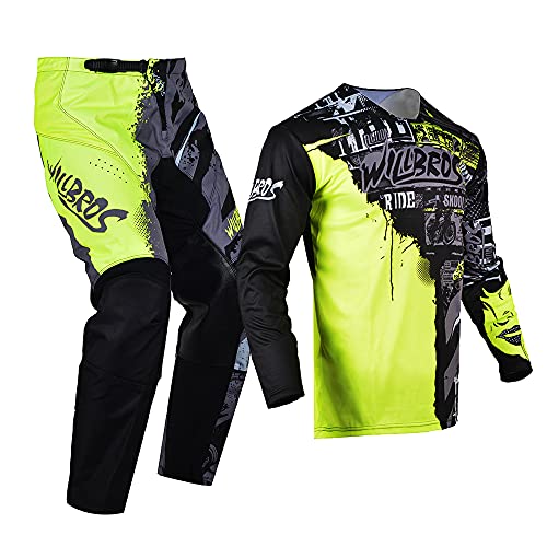 Willbros Youth Jersey Pant Combo for Kids MX Motocross Gear Set Children Racing Suit Off-road MTB ATV Motorcycle Boys Girls