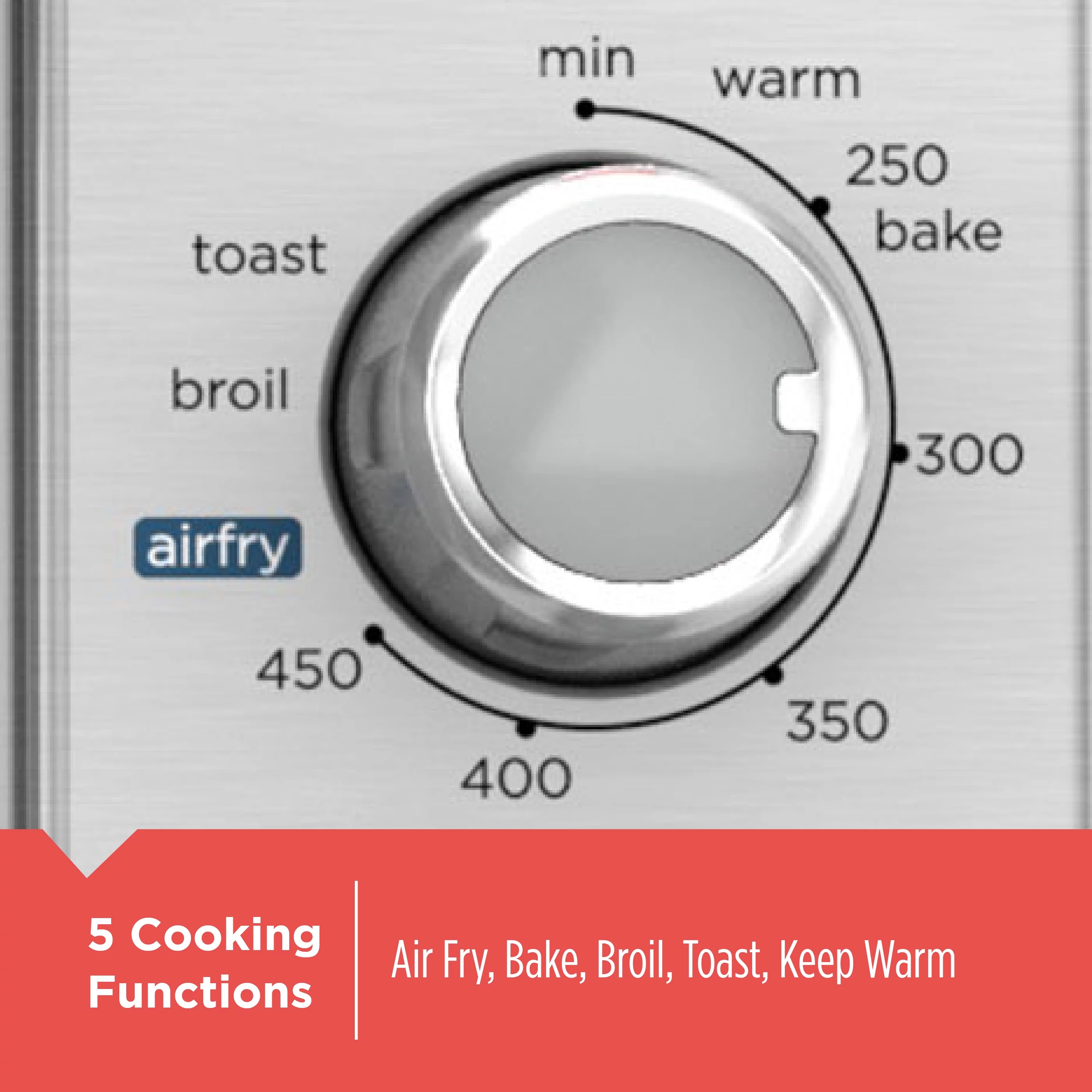 WIIBROOK  6-Slice Crisp 'N Bake Air Fry Toaster Oven, TO3217SS