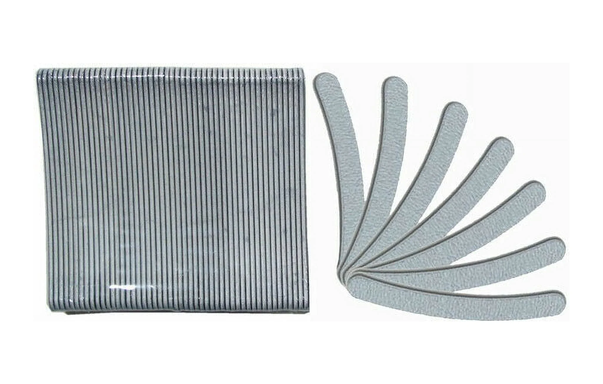 Premium Zebra 100/180 Grit Curved Banana Washable Beauty Spa Salon Nail Files