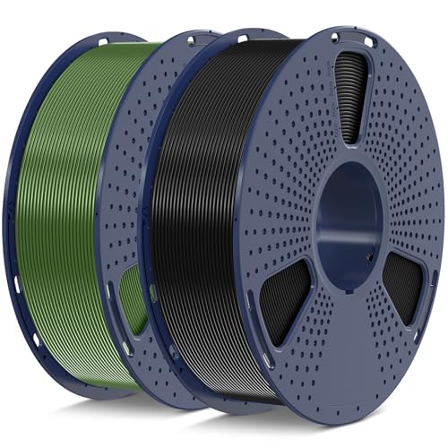 SUNLU 4kg PLA 3D Printer Filament Bundle, Neatly Wound PLA Filament 1.75mm ±0.02mm, Individually Vacuum Packed, 4kg in Total, 1kg per Spool, 4 Pack, 4000g, 4Black