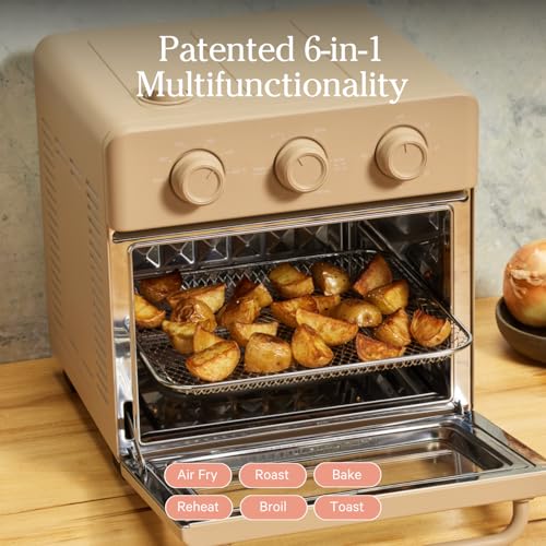 Our Place Wonder Oven | 6-in-1 Air Fryer & Toaster Oven with Steam Infusion | Compact, Countertop Friendly, Fast Preheat, Multifunctional | Air Fry, Toast, Roast, Bake, Reheat & Broil | Char