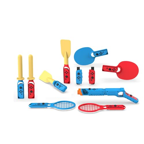 24 in 1 Switch Sports Accessories Bundle with Storage Bag Compatible with Nintendo Switch/OLED Joy-con, for Authentic Switch Sports Games Experience, Double Player, Family Gatherings, Social Icebreaker, Holiday Essentials Accessories Kit