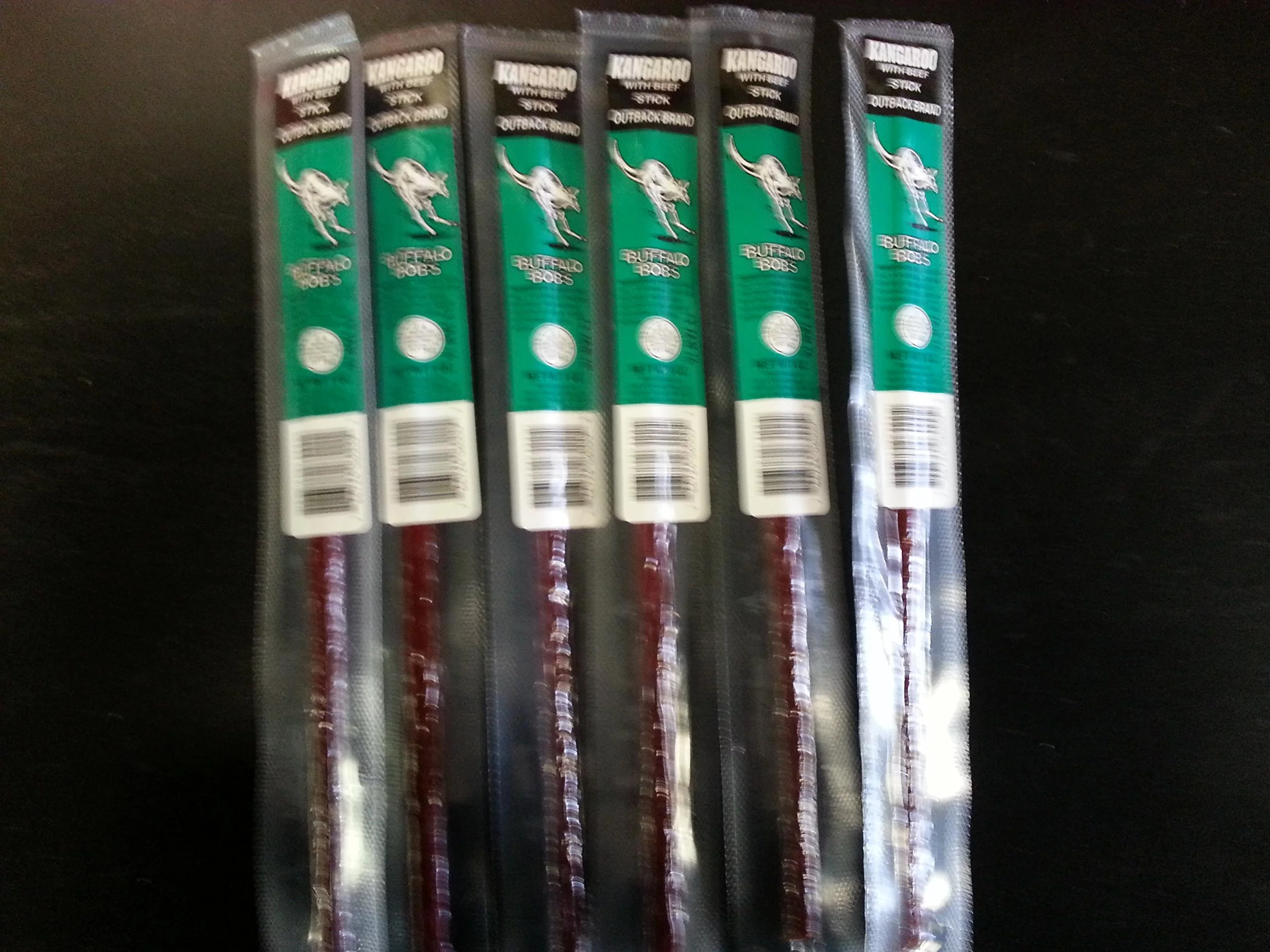 Exotic Delights: Buffalo Bob's Kangaroo Outback Meat Sticks (6 Pack) - A Unique Taste Adventure!