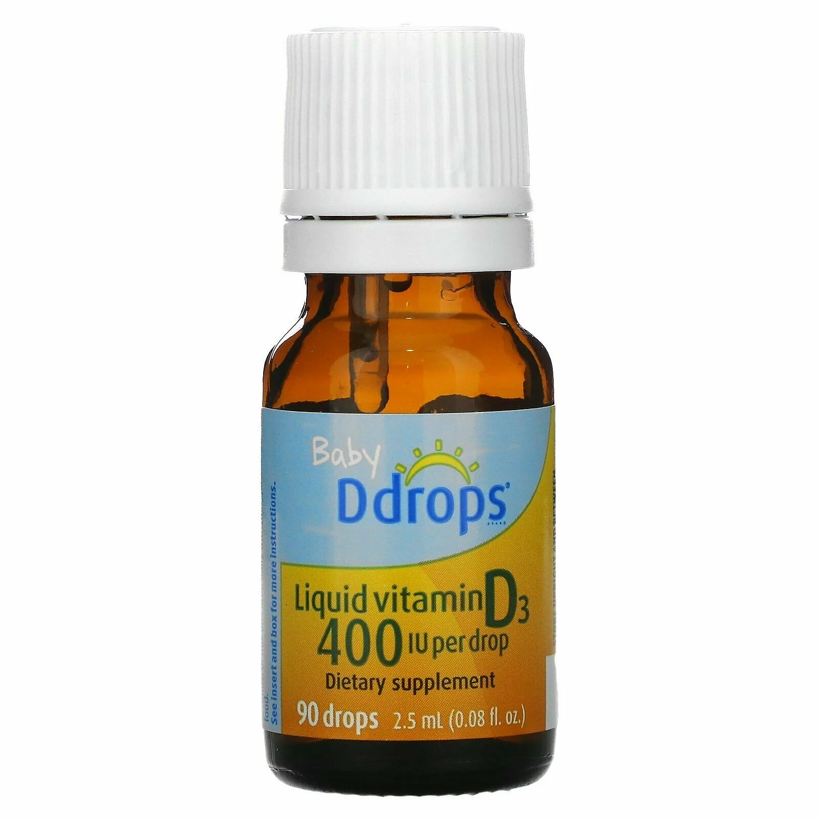Ddrops Baby Liquid Vitamin D3 400 IU 2.50 mL (90 drops) (Pack of 2)