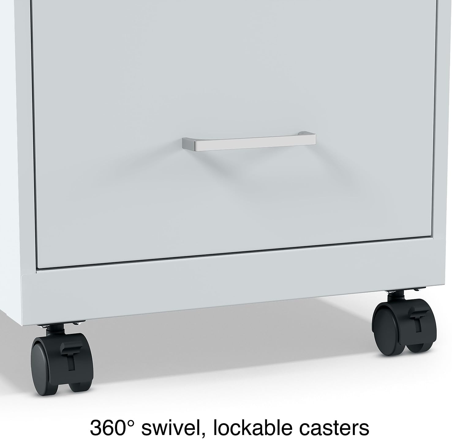 Staples 2-Drawer Light Duty Vertical File Cabinet, Locking, Letter, Gray, 18-inch (24363)