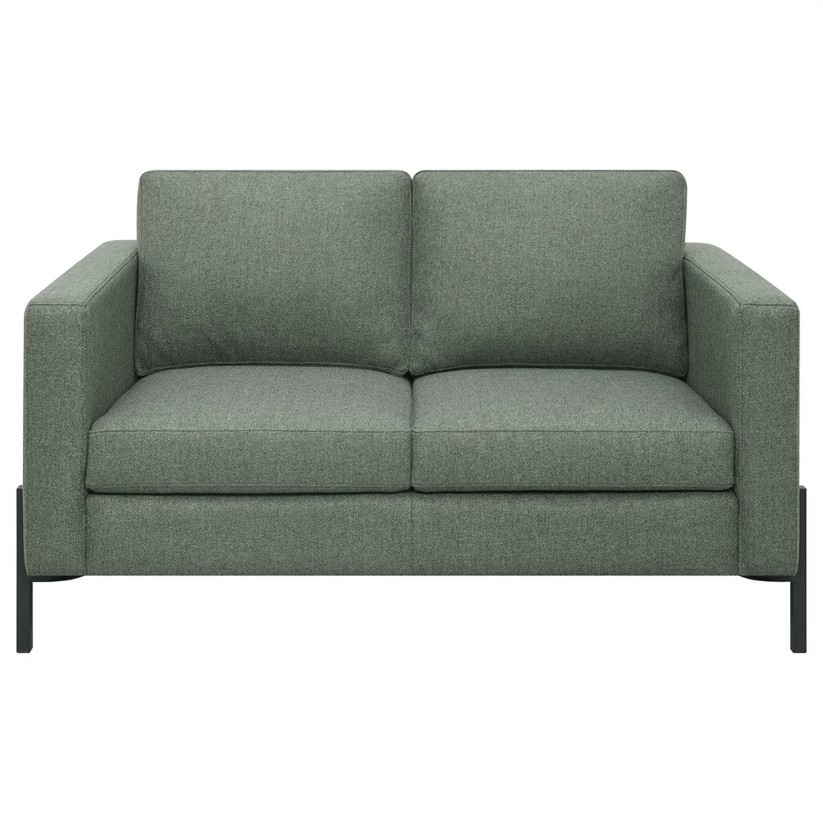 Pemberly Row 2-Piece Upholstered Fabric Sofa Set with Track Arms in Sage