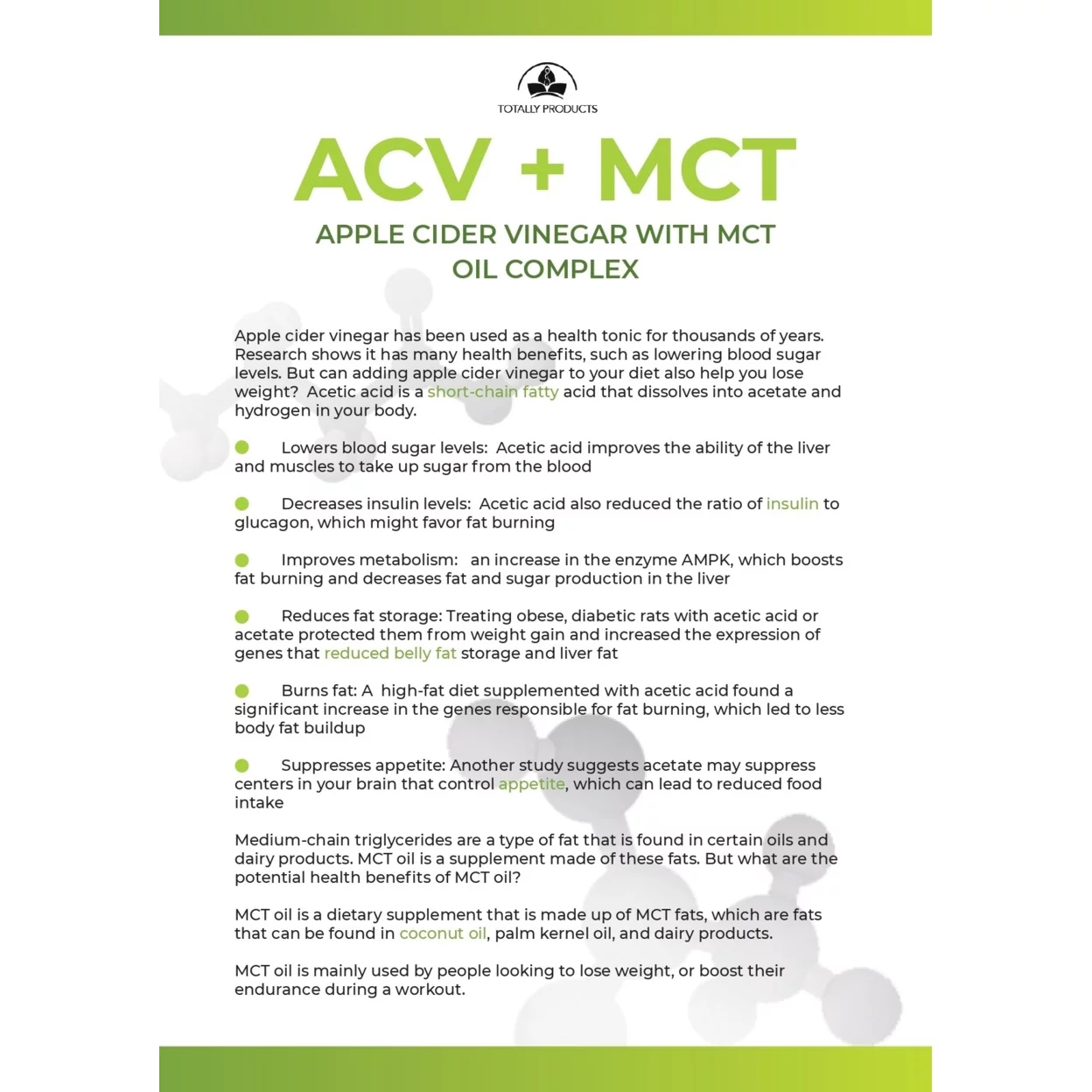 Apple Cider Vinegar with MCT Oil Complex (120 capsules)