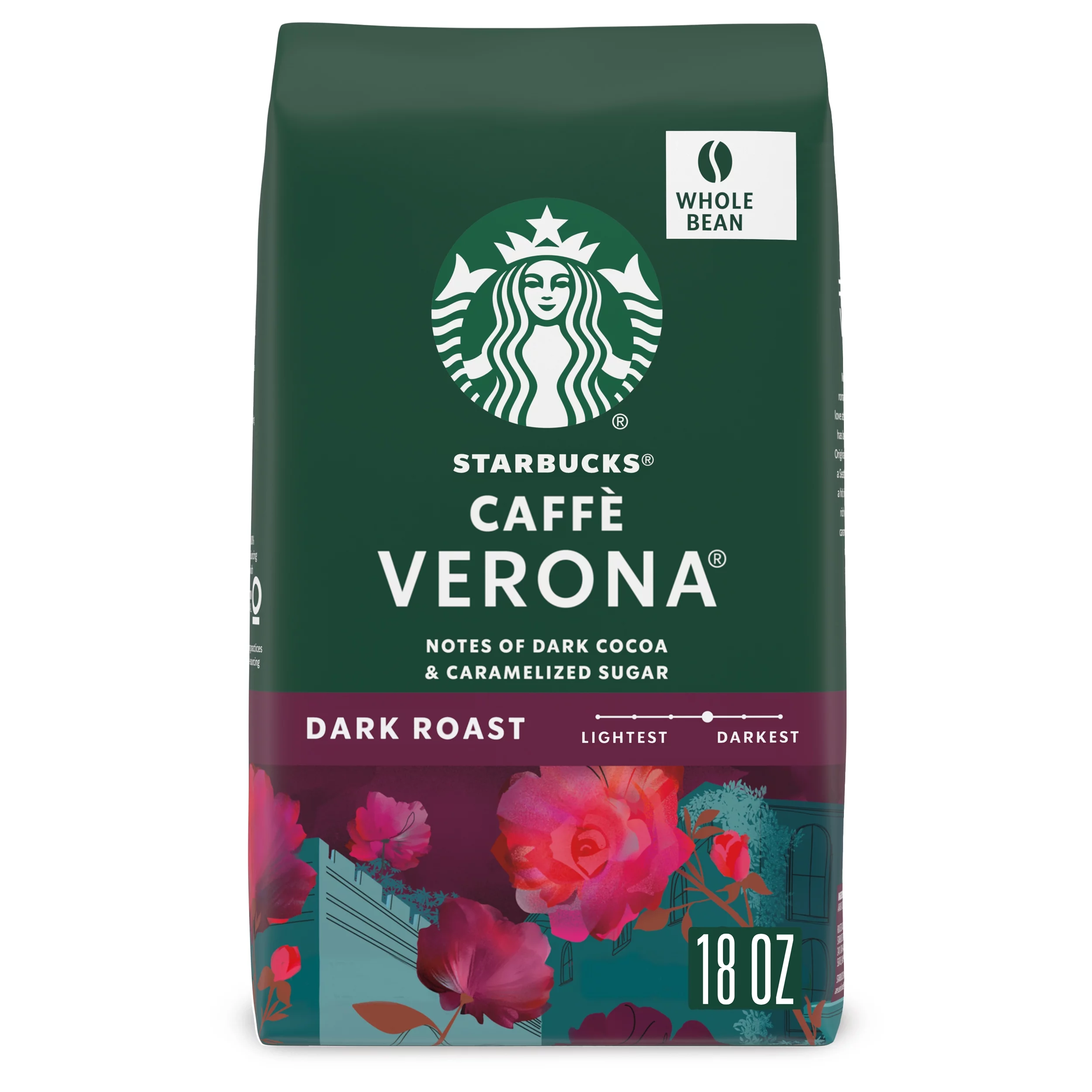 Starbucks Arabica Beans Caffè Verona, Dark Roast, Whole Bean Coffee, 18 oz