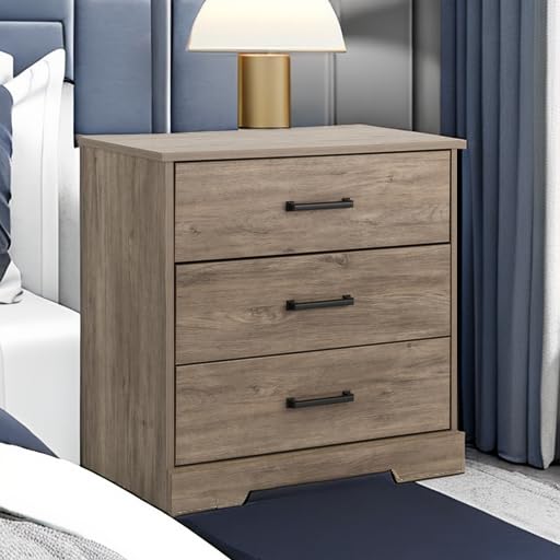 Prepac Sonoma Traditional Tall Nightstand Side Table with 3 Drawers, Functional Tall 3-Drawer Bedside Table 16