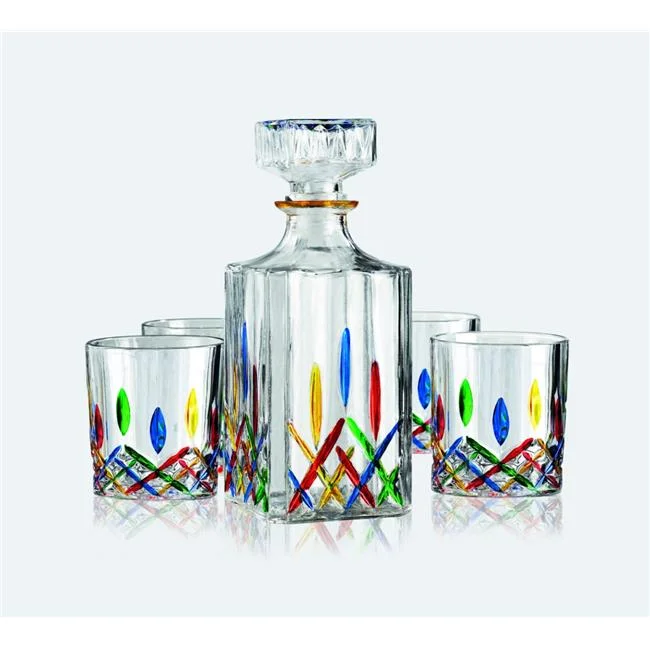 Godinger  Venice Whiskey Decanter Set - 5 Piece