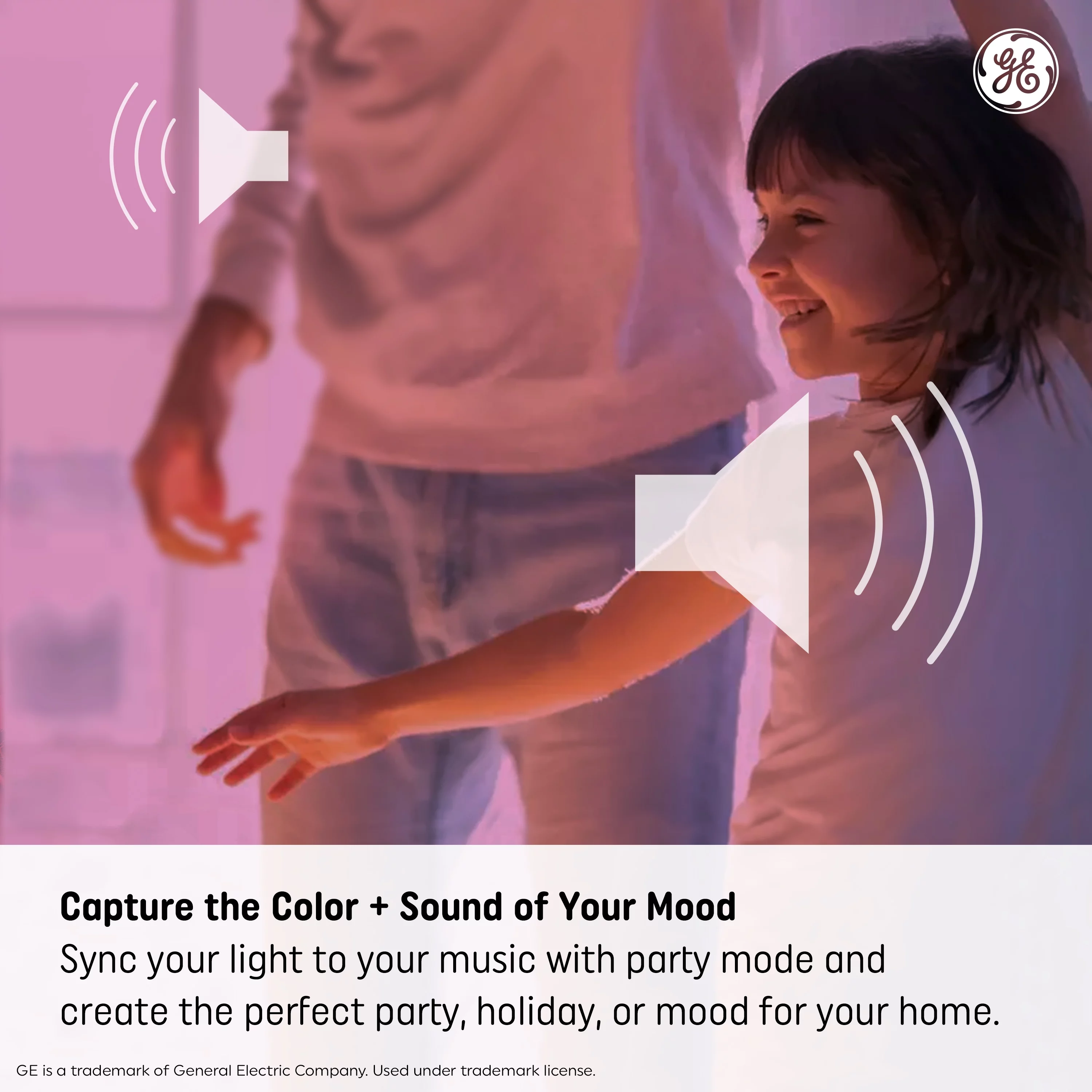 GE LED+ Speaker Floodlight Bulb, 10 Watts, Soft White, Bluetooth Enabled with Remote BR30 Light Bulb