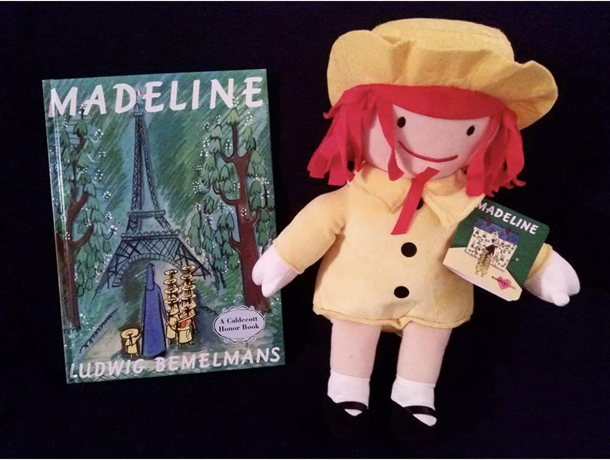 Madeline Plush Doll 10 inches with Hardcover Book Set
