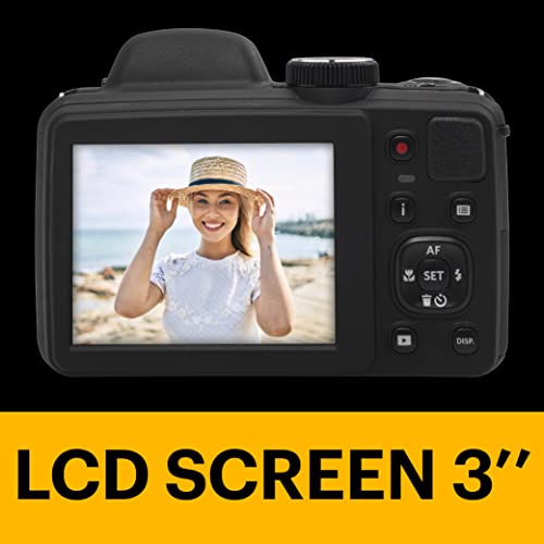 KODAK PIXPRO AZ405-WH 20MP Digital Camera 40X Optical Zoom 24mm Wide Angle Lens Optical Image Stabilization 1080P Full HD Video 3