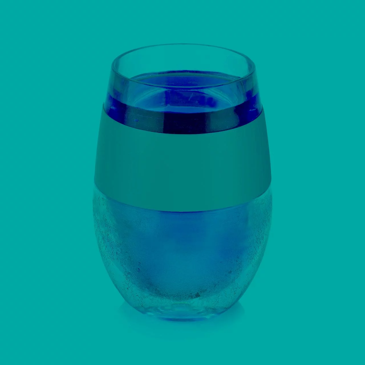 Host Wine Freeze Cup - Plastic Double Wall Insulated Freezable Tumbler, Mint