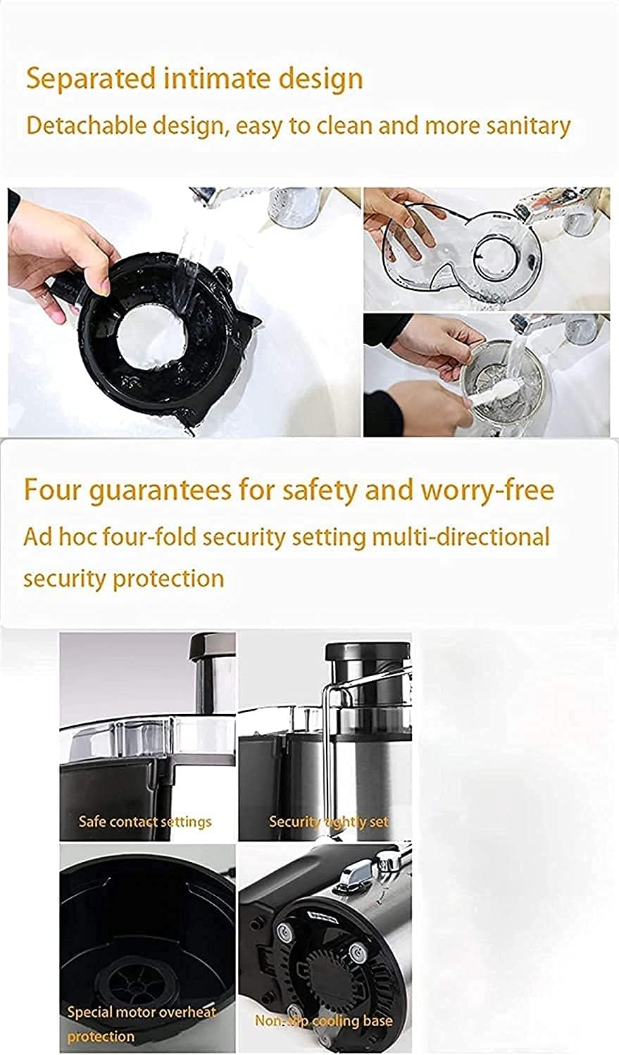 KouRy Juicer Centrifugal Juicer Machine Wide 3” Feed Chute Juice Extractor Easy to Clean, Fruit Juicer with Pulse Function and Multi Speed control, Anti-drip, Stainless Steel BPA-Free (Silver)