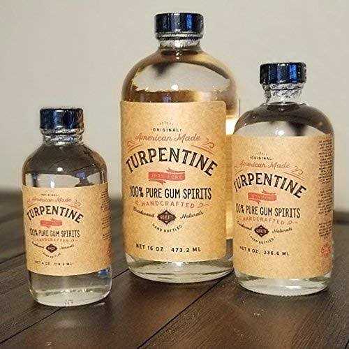 Creekwood Naturals 100% Natural Pure Gum Spirits of Turpentine Glass Bottle 8OZ