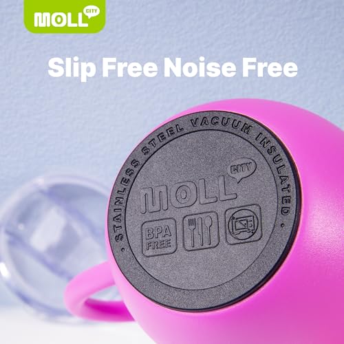 Tumbler with Lid and Straw-12 oz Stainless Steel Double Wall Vacuum Insulated Tumbler Cup with Handle (Canyon Red-Sky Blue)