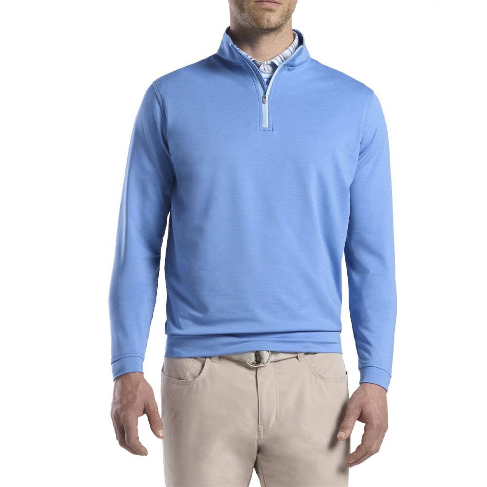 Peter Millar Perth Performance Quarter-Zip - Cape Blue, M
