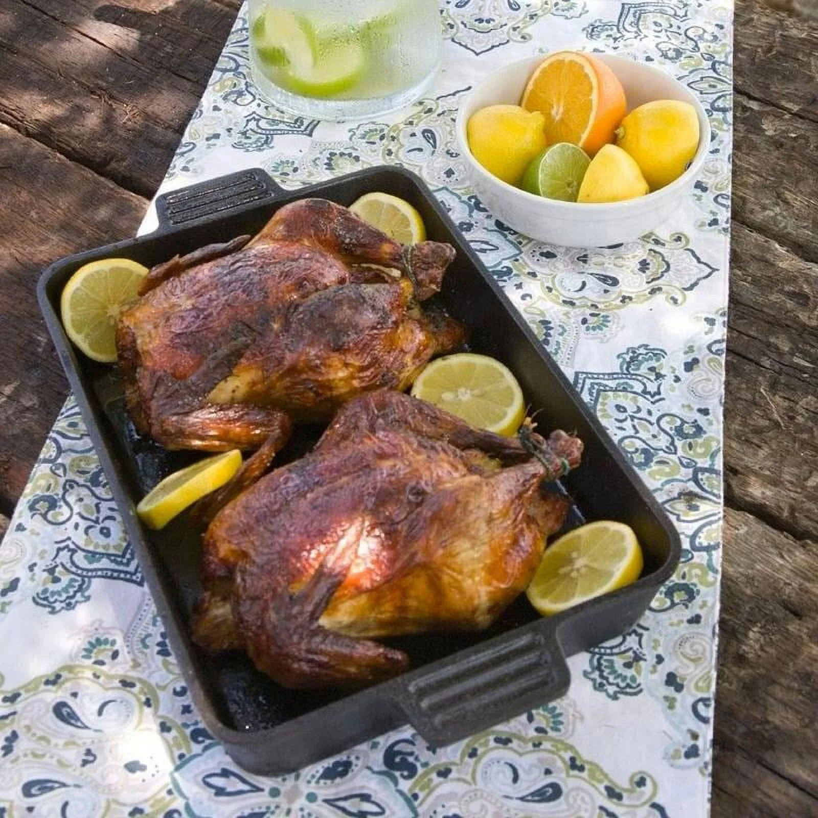 Bayou Classic 7474 8 & 13 in. Cast Iron Bake Pan Set, Black