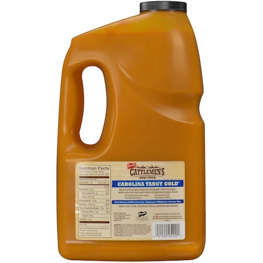 Cattlemen s Select Carolina Tangy Gold BBQ Sauce, 1 Gallon Jug - 2 Per Case