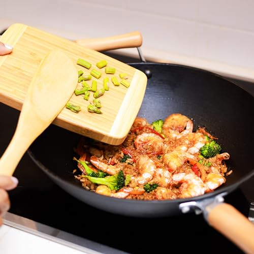 JOYCE CHEN Professional Series 14-Inch Cast Iron Wok with Maple Handle