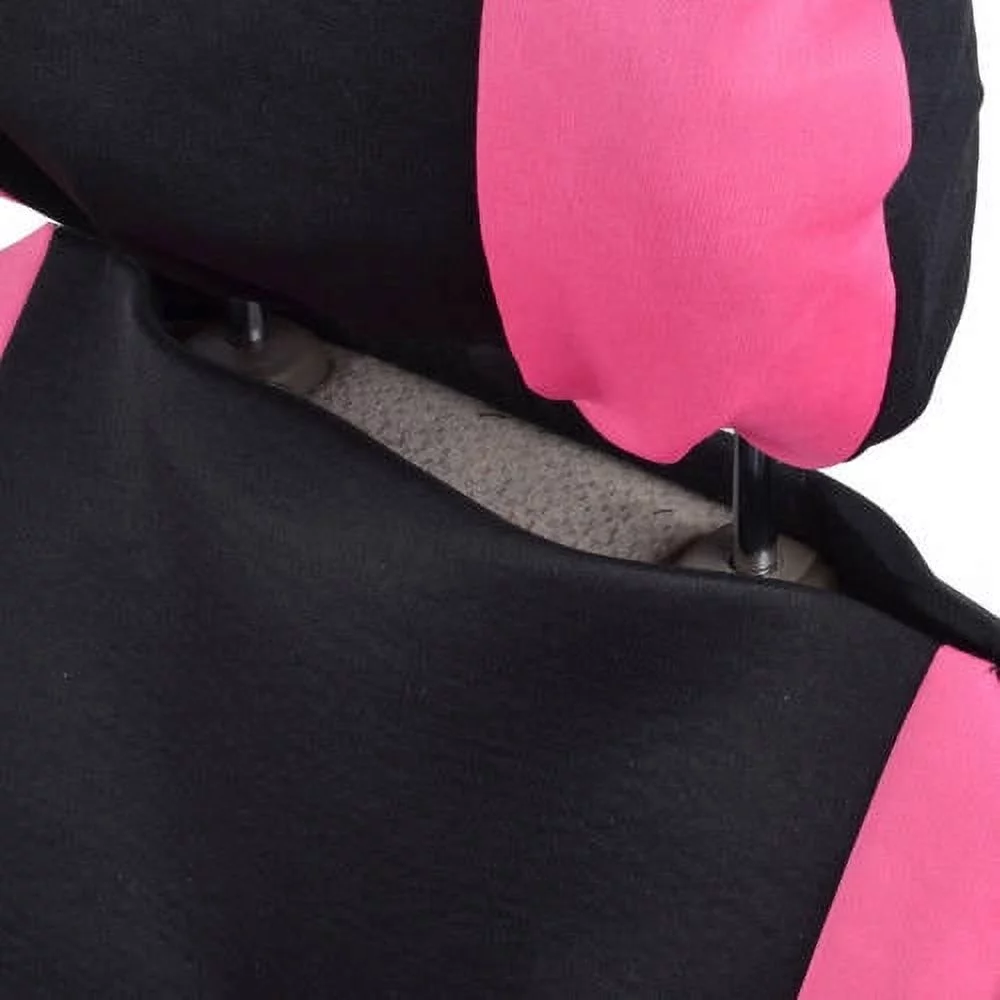 BDK Pink Hawaiian Design Car Seat Covers, 9 Piece Set