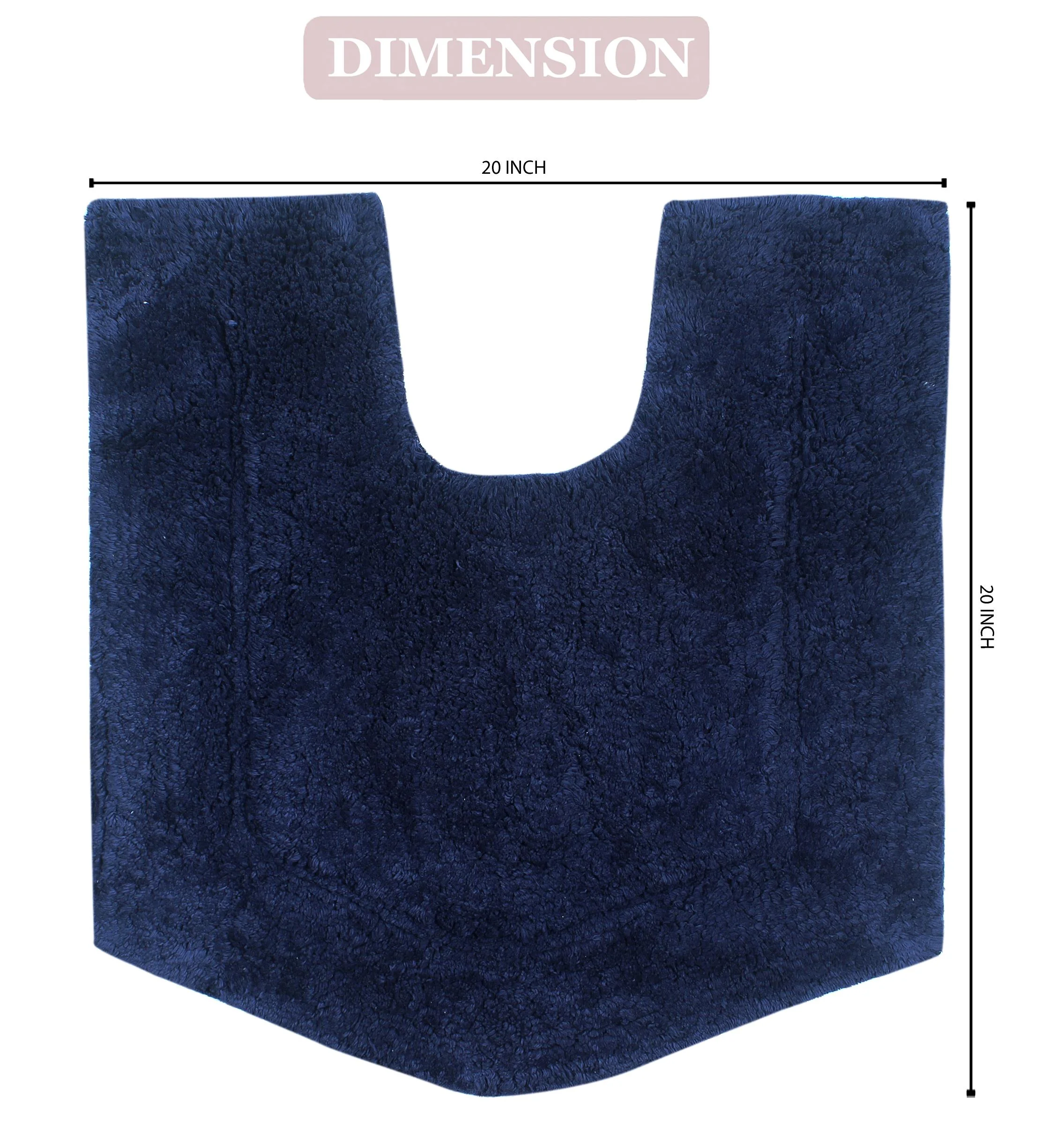 Home Weavers Waterford Collection 100% Cotton Tufted Bath Rug, Extra Soft and Absorbent Bath Rugs, Non-Slip Plush Bath Carpet, Machine Wash, bath rug for Bathroom, 20