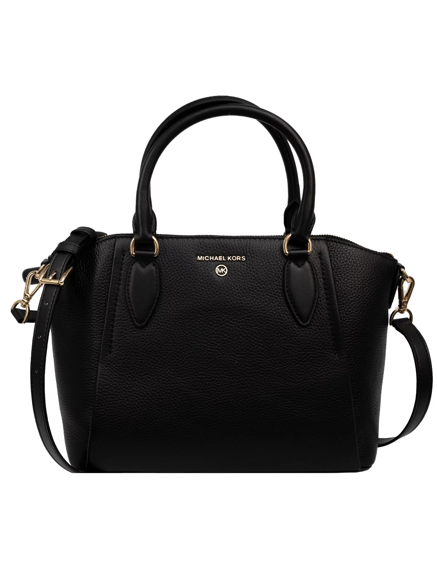 Michael Kors Women's Sienna Medium Pebbled Leather Satchel - Black