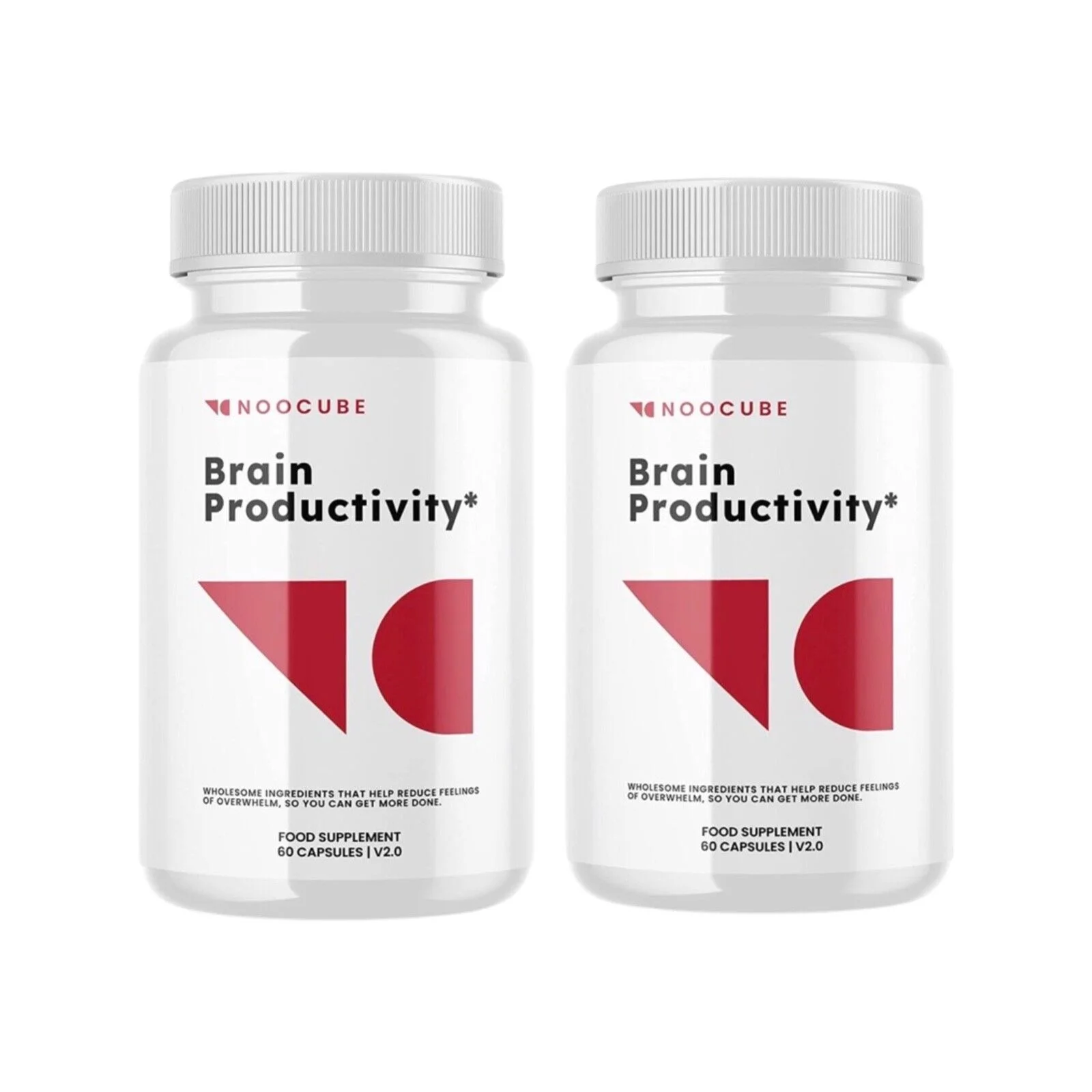 2-Pack Noocube Brain Productivity Pills, Cognitive & Memory Support-60 Capsules