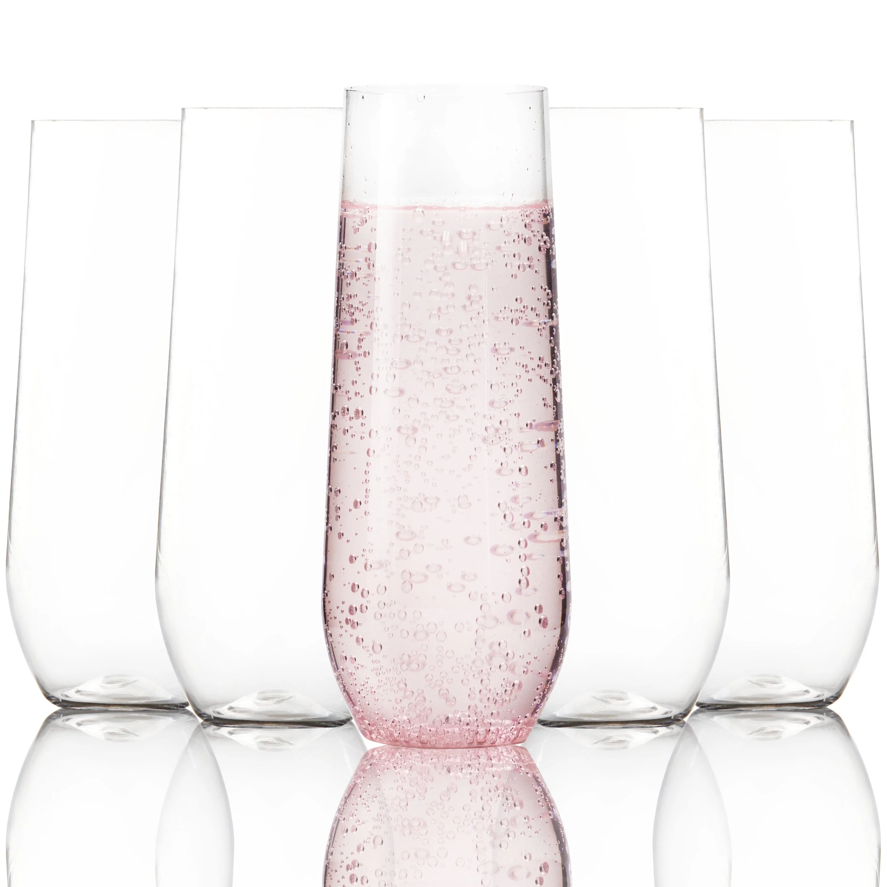 15 pack Shatterproof Champagne Flute 9 Ounce, Plastic Champagne Flutes, Champagne Glasses, Recyclable Champagne Plastic Cup YE391.552