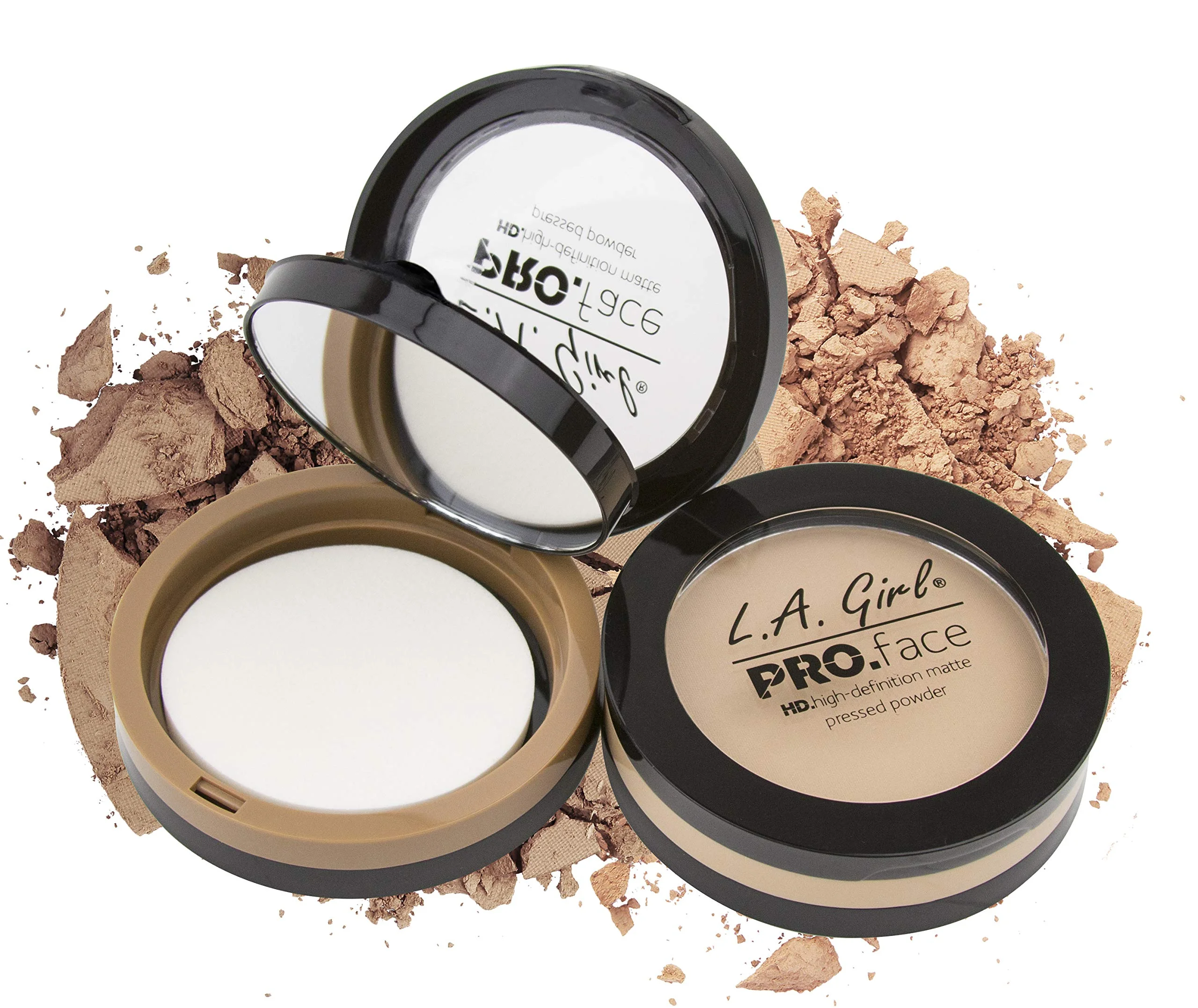 L.A. Girl Pro Face Hd Matte Pressed Powder, Creamy Natural, 0.25 Ounce (Pack Of 3) (Gpp604)