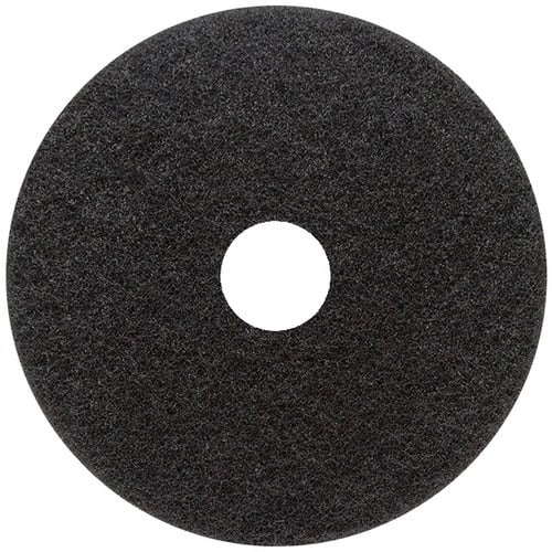 Genuine Joe Black Floor Stripping Pad 5/Carton - Round x 18