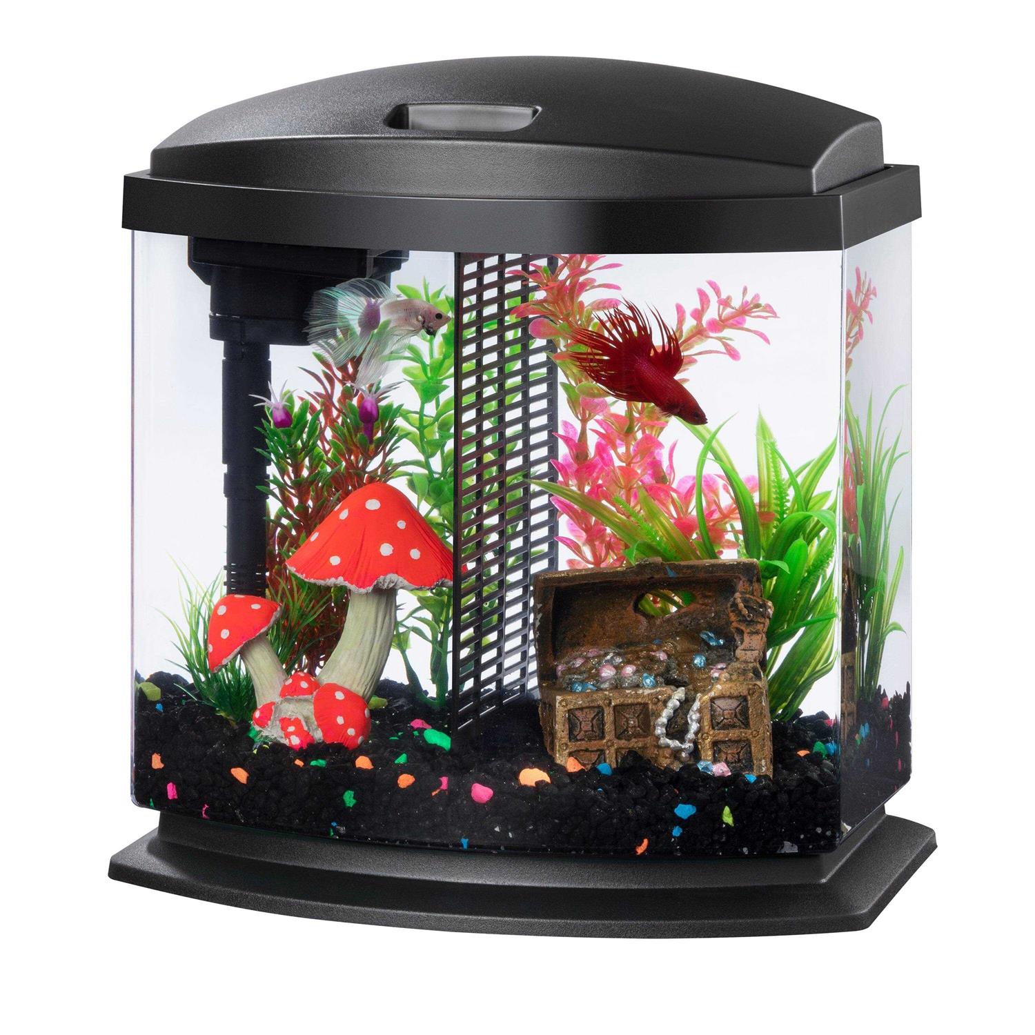 Aqueon LED BettaBow 2.5 SmartClean Aquarium Kit Black - Pet Supplies online store