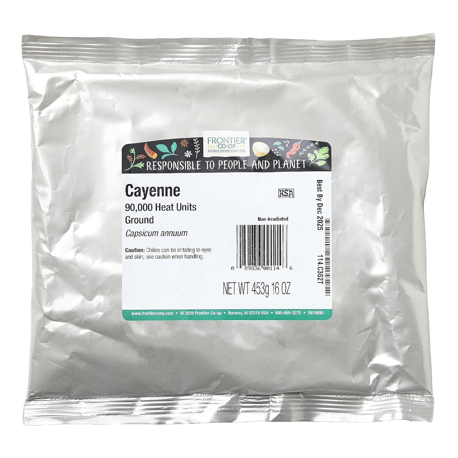 Frontier Natural Products Cayenne Ground 90000 Heat Units -- 16 oz