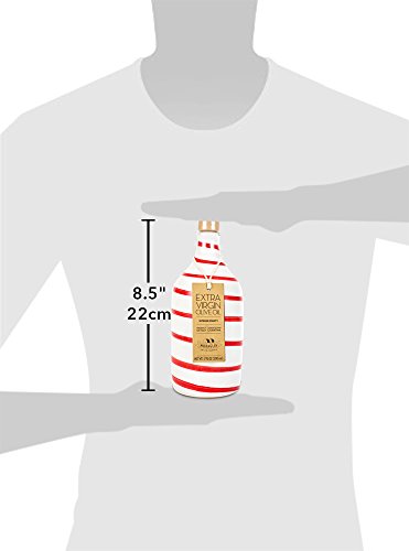 Antico Frantoio Muraglia | Premium Italian Extra Virgin Olive Oil | First Cold Pressed Gourmet EVOO | RAINBOW Arcobaleno Collectible Handmade Ceramic Bottle | 16.9 Fl.oz (500 ml)