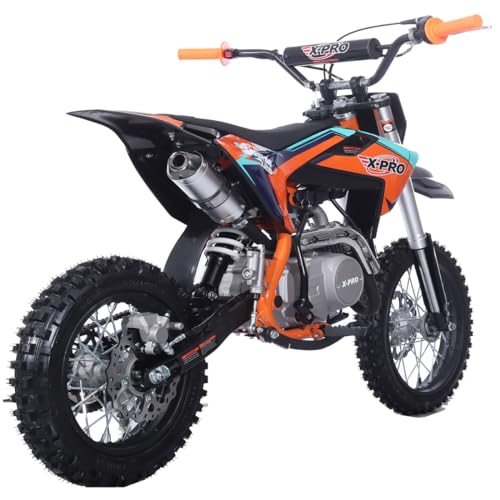 X-PRO 125cc Kids Dirt Bike Pit Bike Youth Dirt Pit Bike with 4-Speed Semi-Automatic Transmission, Big 14