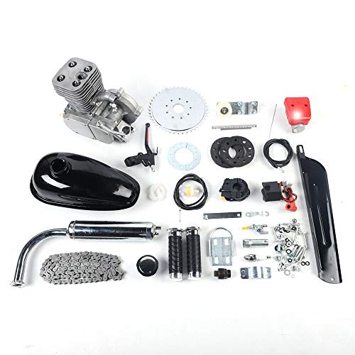 100cc Bike Bicycle Sprocket Motorized 2 Stroke Petrol Gas Motor Engine Kits for Gas Petrol Motorized Bike Engine Bicycle Air Cooling CDI Engine Set Kit