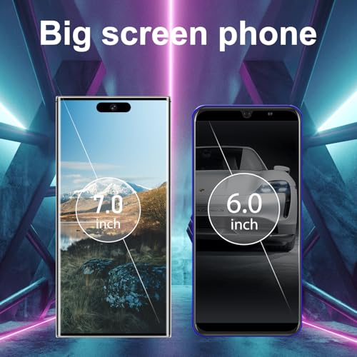 Unlocked Cell Phones Smartphones 5G Phone Android 13 Mobile Phones 8GB+256GB/7 Display/48MP+108MP Camera/6800 mAh/Dual SIM/Build-in Pen (White)